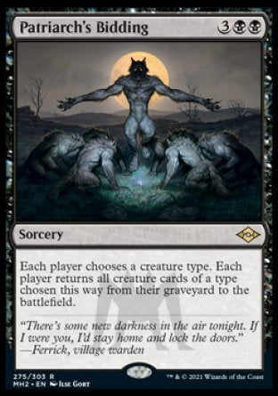 (275) Magic The Gathering Modern Horizons 2 Single: Patriarch's Bidding (V.2) Holo Rare