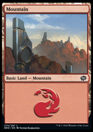(275) Magic The Gathering The Brothers' War Single: Mountain (V.4) Holo Land