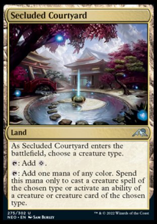 (275) Magic The Gathering Kamigawa: Neon Dynasty Single: Secluded Courtyard Holo Uncommon