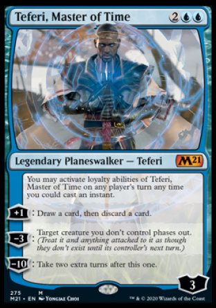 (275) Magic The Gathering Core 2021: Extras Single: Teferi, Master of Time (V.1) Holo Mythic