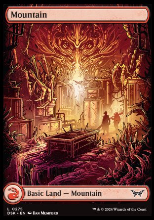 (275) Magic The Gathering Duskmourn: House of Horror Single: Mountain Holo Land