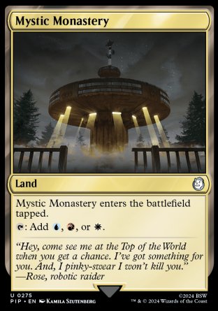 (275) Magic The Gathering Universes Beyond: Fallout Single: Mystic Monastery Holo Uncommon