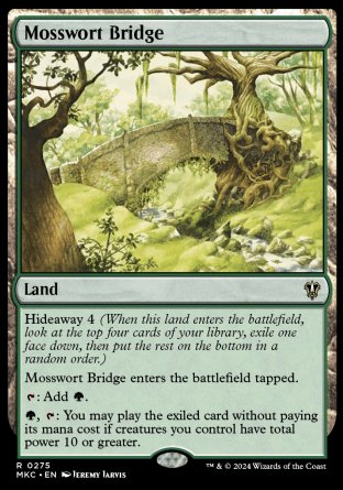 (275) Magic The Gathering Commander: Murders at Karlov Manor Single: Mosswort Bridge Rare