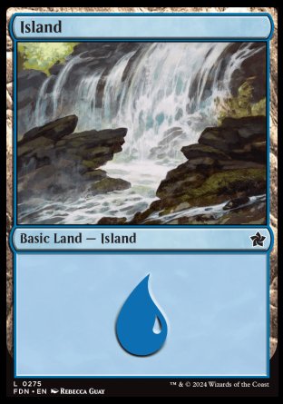 (275) Magic The Gathering Magic: The Gathering Foundations Single: Island (V.2) Land