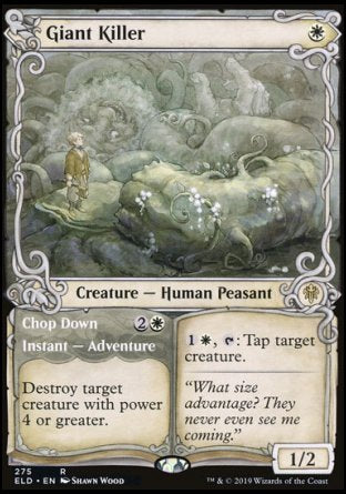 (275) Magic The Gathering Throne of Eldraine: Extras Single: Giant Killer // Chop Down Holo Rare