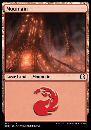 (275) Magic The Gathering Phyrexia: All Will Be One: Extras Single: Mountain (V.1) Holo Land