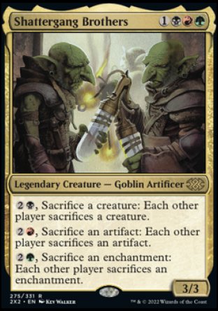 (275) Magic The Gathering Double Masters 2022 Single: Shattergang Brothers Rare