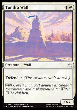 (275) Magic The Gathering Magic: The Gathering | Avatar: The Last Airbender: Eternal Single: Tundra Wall (V.2) Common