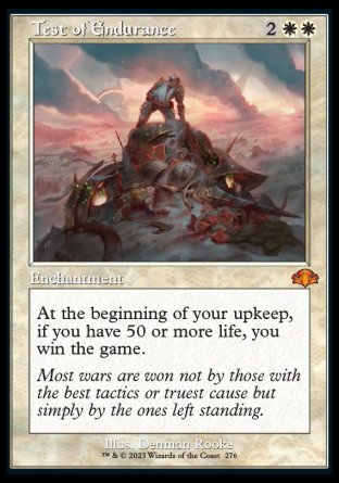 (276) Magic The Gathering Dominaria Remastered: Extras Single: Test of Endurance (V.1) Holo Mythic