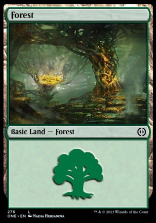 (276) Magic The Gathering Phyrexia: All Will Be One: Extras Single: Forest (V.1) Holo Land
