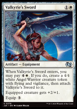 (276) Magic The Gathering Foundations Jumpstart Single: Valkyrie's Sword Uncommon
