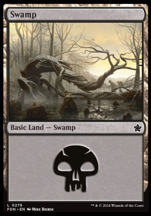 (276) Magic The Gathering Magic: The Gathering Foundations Single: Swamp (V.1) Land