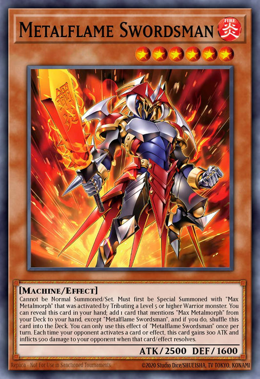 (265) YuGiOh TCG MP25: 2025 Mega-Pack Tin Single: Metalflame Swordsman  Ultra Rare