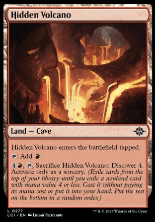 (277) Magic The Gathering The Lost Caverns of Ixalan Single: Hidden Volcano Holo Land