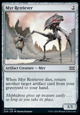 (277/332) Magic The Gathering Double Masters Single: Myr Retriever Holo Common