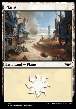 (277) Magic The Gathering Outlaws of Thunder Junction Single: Plains (V.2) Land