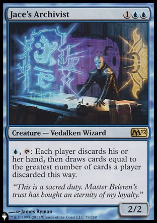 (059) Magic The Gathering The List Single: Jace's Archivist Rare