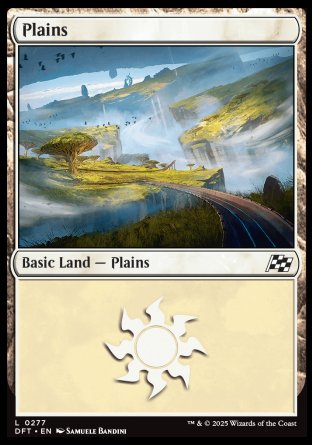 (277) Magic The Gathering Aetherdrift Single: Plains (V.2) Holo Land