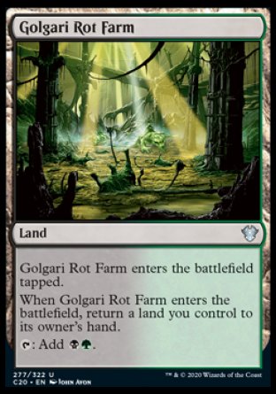 (277/322) Magic The Gathering Commander: Ikoria Single: Golgari Rot Farm Uncommon