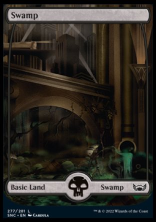 (277) Magic The Gathering Streets of New Capenna Single: Swamp (V.2) Holo Land