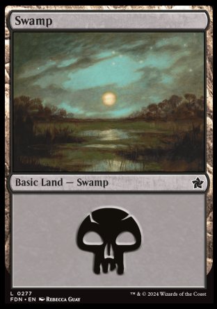(277) Magic The Gathering Magic: The Gathering Foundations Single: Swamp (V.2) Land