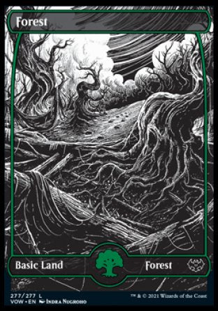 (277) Magic The Gathering Innistrad: Crimson Vow Single: Forest (V.2) Land