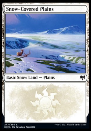 (277/285) Magic The Gathering Kaldheim Single: Snow-Covered Plains (V.2) Land