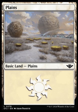 (278) Magic The Gathering Outlaws of Thunder Junction Single: Plains (V.3) Holo Land