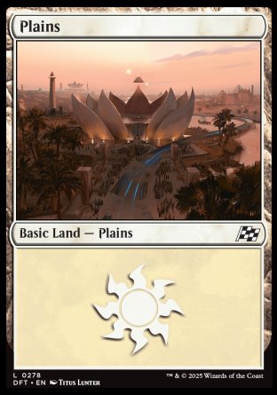 (278) Magic The Gathering Aetherdrift Single: Plains (V.3) Land