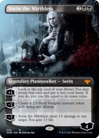 (278) Magic The Gathering Innistrad: Crimson Vow: Extras Single: Sorin the Mirthless (V.1) Mythic