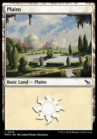 (278) Magic The Gathering Murders at Karlov Manor Single: Plains (V.3) Land