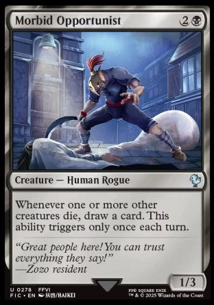 (278) Magic The Gathering Commander: Magic: The Gathering - FINAL FANTASY: Collector's Edition Single: Morbid Opportunist Holo Uncommon