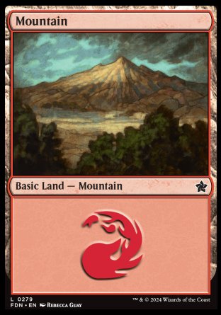 (279) Magic The Gathering Magic: The Gathering Foundations Single: Mountain (V.2) Land