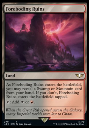 (279) Magic The Gathering Universes Beyond: Warhammer 40000 Single: Foreboding Ruins Holo Rare