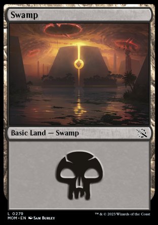 (279) Magic The Gathering March of the Machine Single: Swamp (V.1) Holo Land