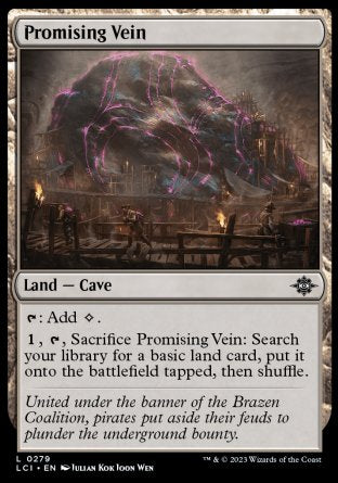 (279) Magic The Gathering The Lost Caverns of Ixalan Single: Promising Vein Holo Land