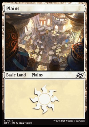 (279) Magic The Gathering Aetherdrift Single: Plains (V.4) Land