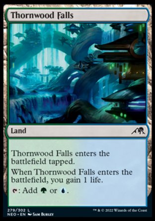 (279) Magic The Gathering Kamigawa: Neon Dynasty Single: Thornwood Falls Holo Common