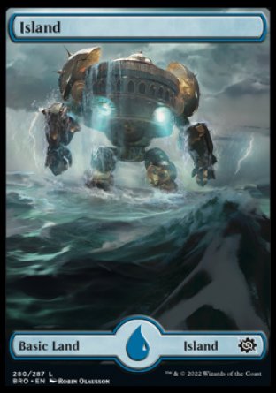 (280) Magic The Gathering The Brothers' War Single: Island (V.1) Holo Land