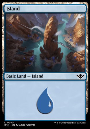 (280) Magic The Gathering Outlaws of Thunder Junction Single: Island (V.3) Holo Land