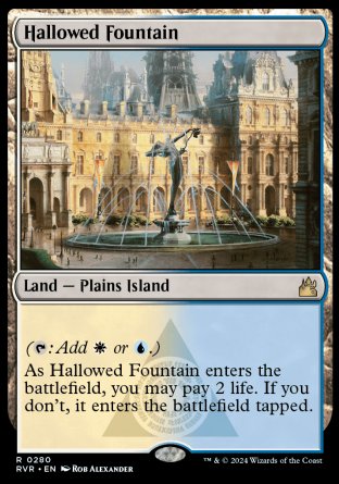 (280) Magic The Gathering Ravnica Remastered Single: Hallowed Fountain Rare