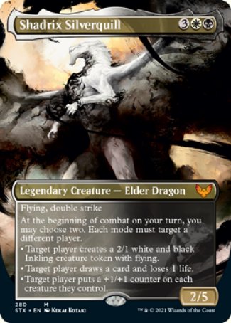 (280) Magic The Gathering Strixhaven: School of Mages: Extras Single: Shadrix Silverquill Holo Mythic