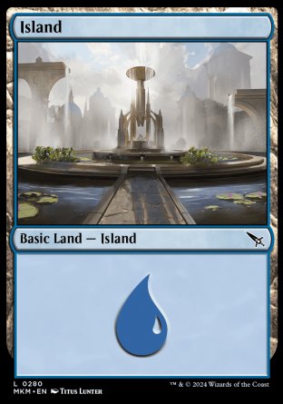 (280) Magic The Gathering Murders at Karlov Manor Single: Island (V.3) Land