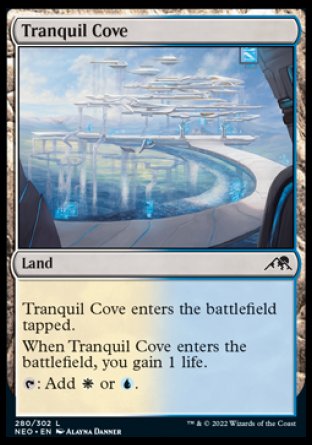 (280) Magic The Gathering Kamigawa: Neon Dynasty Single: Tranquil Cove Holo Common