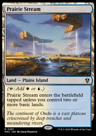 (281) Magic The Gathering Commander: Murders at Karlov Manor Single: Prairie Stream Rare