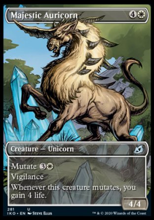 (281) Magic The Gathering Ikoria: Lair of Behemoths: Extras Single: Majestic Auricorn Holo Uncommon