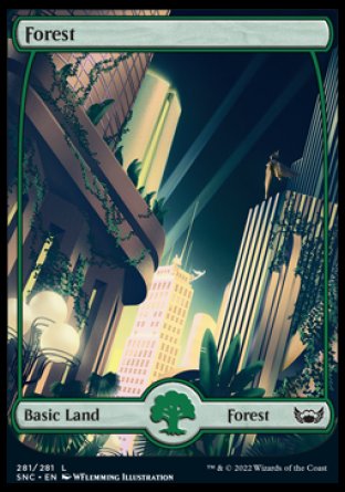 (281) Magic The Gathering Streets of New Capenna Single: Forest (V.2) Land