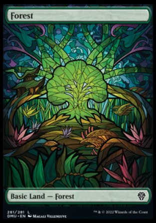 (281) Magic The Gathering Dominaria United Single: Forest (V.4) Holo Land
