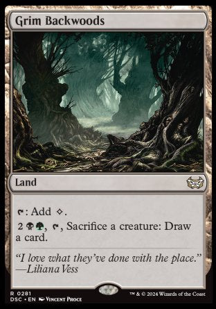 (281) Magic The Gathering Commander: Duskmourn: House of Horror Single: Grim Backwoods Rare