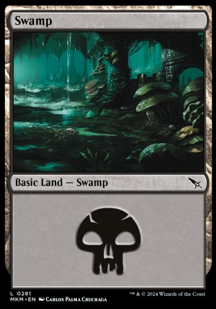 (281) Magic The Gathering Murders at Karlov Manor Single: Swamp (V.2) Land